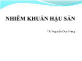 Bài giảng Nhiễm khuẩn hậu sản