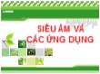 Bài giảng Siêu âm và các ứng dụng