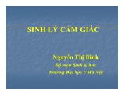 Bài giảng Sinh lý cảm giác