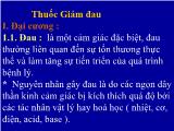 Bài giảng Thuốc giảm đau