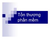 Bài giảng Tổn thương phần mềm