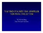 Bài giảng Vai trò của siêu âm. Doppler với phẫu thuật tim - Vũ Anh Dũng
