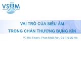 Bài giảng Vai trò của siêu âm trong chấn thương bụng kín - Vũ Hải Thanh