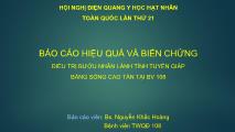 Báo cáo hiệu quả và biến chứng điều trị bướu nhân lành tính tuyến giáp bằng sóng cao tần tại bệnh viện 108