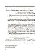 Chẩn đoán tràn dịch dưỡng chấp khoang màng phổi sau phẫu thuật lồng ngực tại bệnh viện Nhi trung ương