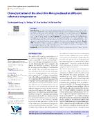 Characterization of the silver thin films produced at different substrate temperatures