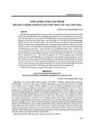 Chất lượng sống của trẻ em mắc hội chứng thận hư tiên phát theo các thể lâm sàng