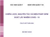 Chiến lược, nguyên tắc và biện pháp kiểm soát lây nhiễm Covid - 19
