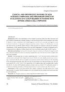Clinical and prognostic features of non hodgkin lymphoma and preliminary effective evaluation of r-chop regimen in patients with diffuse large b-cell lymphoma