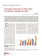 Đa dạng sinh học ở Việt Nam và những thành tựu mới