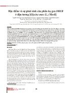 Đặc điểm và sự phát sinh của phân họ gen DREB ở đậu tương [Glycine max (L) Meril]