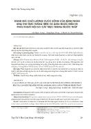 Đánh giá chất lượng cuộc sống của bệnh nhân ung thư trực tràng trên và giữa được điều trị phẫu thuật nội soi cắt trực tràng trước thấp