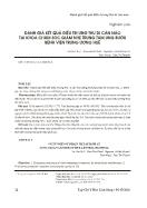 Đánh giá kết quả điều trị ung thư di căn não tại khoa chăm sóc giảm nhẹ trung tâm ung bướu bệnh viện trung ương Huế