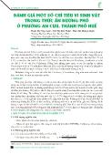 Đánh giá một số chỉ tiêu vi sinh vật trong thức ăn đường phố ở phường An Cựu, thành phố Huế