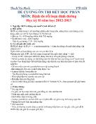 Đề cương ôn thi môn Bệnh do rối loạn dinh dưỡng