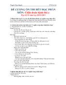 Đề cương ôn thi môn Chẩn đoán bệnh thú y