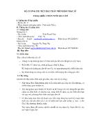 Đề cương ôn thi môn Chăn nuôi gia cầm