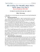 Đề cương ôn thi môn Dược liệu thú y - Năm học 2012-2013