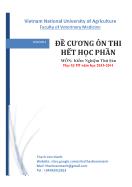 Đề cương ôn thi môn Kiểm nghiệm thú sản