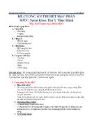 Đề cương ôn thi môn Ngoại khoa thú y thực hành - Năm học 2013-2014