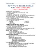 Đề cương ôn thi môn Vi sinh vật đại cương - Năm học 2012-2013