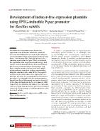 Development of inducer-Free expression plasmids using IPTG-inducible Pspac promoter for Bacillus subtilis