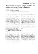 Diễn biến môi trường cận đại qua phổ khuê tảo hóa thạch tại Hồ Tonle Sap, Campuchia