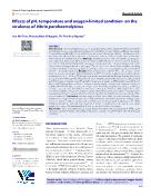 Effects of pH, temperature and oxygen-limited condition on the virulence of Vibrio parahaemolyticus
