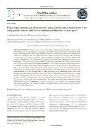 Endoscopic submucosal dissection by using clutch cutter and it knife 2 for early gastric cancer with sevre submucosal fibrosis: A case report