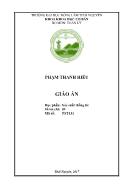 Giáo án Xác suất thống kê - Phạm Thanh Hiếu