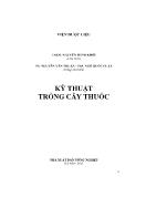 Giáo trình Kỹ thuật trồng cây thuốc (Phần 1)