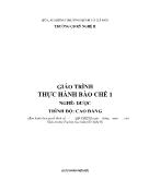 Giáo trình nghề Dược - Thực hành bào chế 1
