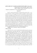 Kết quả bảo tồn và đánh giá tập đoàn dong riềng