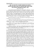 Kết quả chủ yếu và định hướng hoạt động nghiên cứu khoa học và chuyển giao công nghệ của trung tâm nhiệt đới Việt - Nga