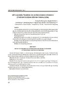 Kết quả điều trị bệnh còi xương kháng vitamin D ở trẻ em tại bệnh viện nhi trung ương