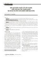 Kết quả phẫu thuật cắt dây thanh điều trị ung thư thanh quản tại khoa tai mũi họng bệnh viện Bạch Mai