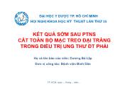 Kết quả sớm sau PTNS cắt toàn bộ mạc treo đại tràng trong điều trị ung thư ĐT phải