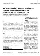 Khả năng hạn chế oxy hóa Lipid của phân đoạn dịch chiết giàu polyphenol từ rong nâu sargassum mcclurei trên cơ thịt cá bớp