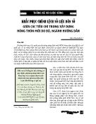 Khắc phục chênh lệch số liệu dân số giữa các tiêu chí trong xây dựng nông thôn mới do bộ, ngành hướng dẫn