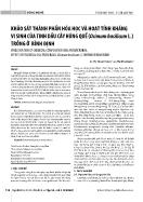 Khảo sát thành phần hóa học và hoạt tính kháng vi sinh của tinh dầu cây húng quế (ocimum basilicum L) trồng ở Bình Định