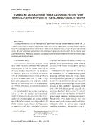 Mergent management for a crashing patient with critical aortic stenosis in hue cardiovascular center
