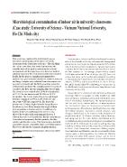 Microbiological contamination of indoor air in university classrooms (Case study: University of Science - Vietnam National University, Ho Chi Minh city)