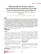 Mối liên quan giữa mức độ kháng carbapenem và sự xuất hiện gen mã hóa carbapenemase của các chủng Acinetobacter baumannii phân lập tại một số bệnh viện