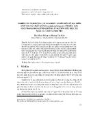 Nghiên cứu ảnh hưởng các loại thức ăn đến một số đặc điểm sinh học của ruồi giấm drosophila melanogaster (meigen, 1830) nuôi trong phòng thí nghiệm lấy nguyên liệu phục vụ nuôi cá cảnh và chim yến