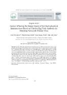 Nghiên cứu các yếu tố ảnh hưởng đến tín hiệu ra của cảm biến miễn dịch điện hóa phát hiện virus Newcastle trên cơ sở kháng thể IgY chiết xuất trực tiếp từ trứng gà