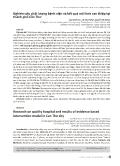 Nghiên cứu chất lượng bệnh viện và kết quả mô hình can thiệp tại thành phố Cần Thơ