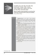 Nghiên cứu giá trị của siêu âm Doppler trong tiên lượng tình trạng sức khỏe của thai ở thai phụ tiền sản giật