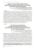 Nghiên cứu thực trạng nhận biết một số bệnh không lây nhiễm và hành vi điều trị, dự phòng ở người dân tỉnh Thừa Thiên Huế