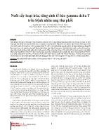 Nuôi cấy hoạt hóa, tăng sinh tế bào gamma delta T trên bệnh nhân ung thư phổi