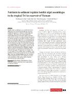 Nutrients in sediment regulate benthic algal assemblages in the tropical Tri An reservoir of Viet Nam